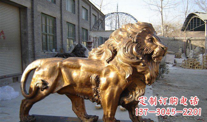 威海黄铜西洋狮子铜雕
