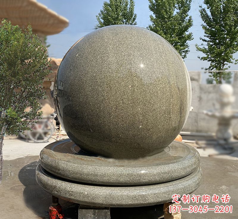 威海品质保障黄锈石风水球雕塑