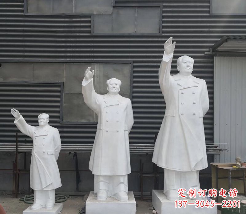 威海追随主席足迹,收藏挥手毛主席校园伟人石雕