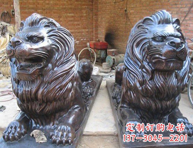 威海汇丰狮子铜雕塑是由中领雕塑制作的一款狮子…