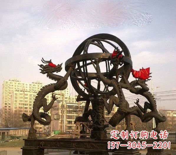 威海浑天仪铜雕:以精湛的手工雕刻出活生生的精美作品