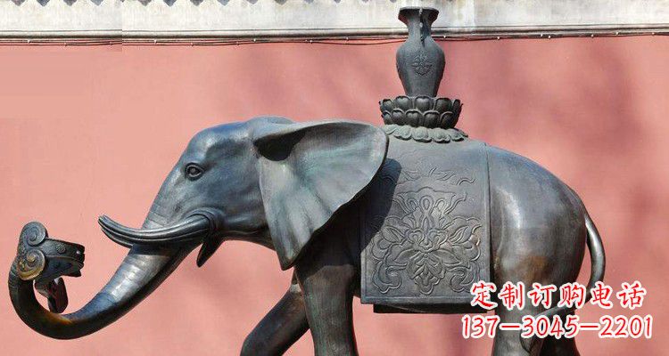 威海吉祥大象铜雕,匠心之作
