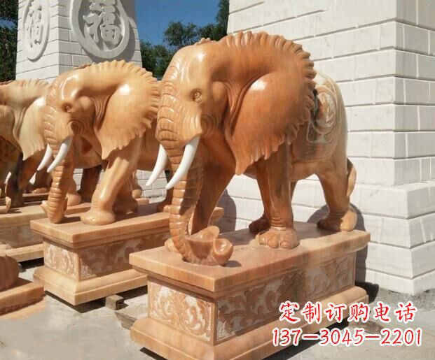 威海象征吉祥及如意的大象雕塑