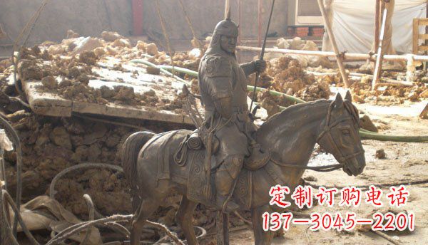 威海精心打造的古典骑马铜雕