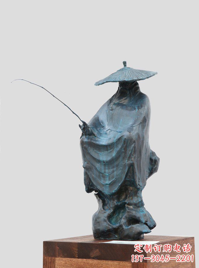 威海中领雕塑:精美古典雕塑——姜太公钓鱼铜像