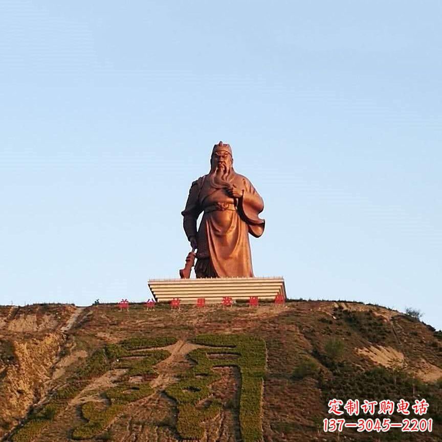 威海中领雕塑精心打造的历史名将关公雕像