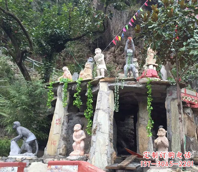 威海中领雕塑:精美猴子石雕