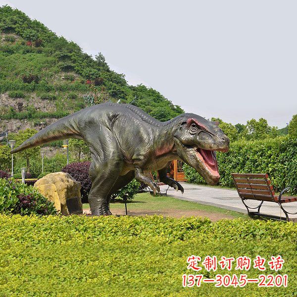 威海精美玻璃钢制霸王龙雕塑
