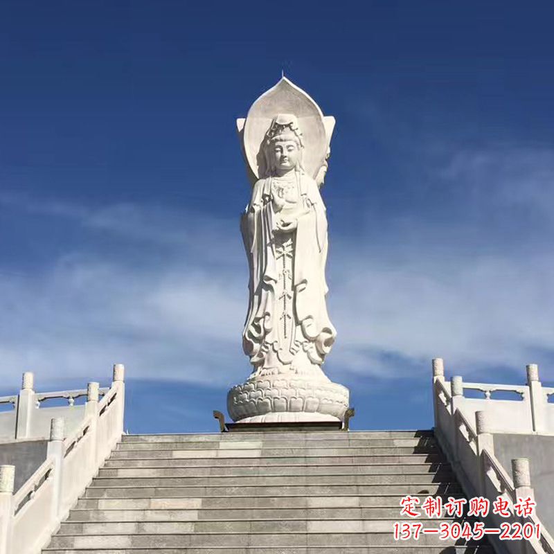 威海专业定制三面观音石雕景观雕塑