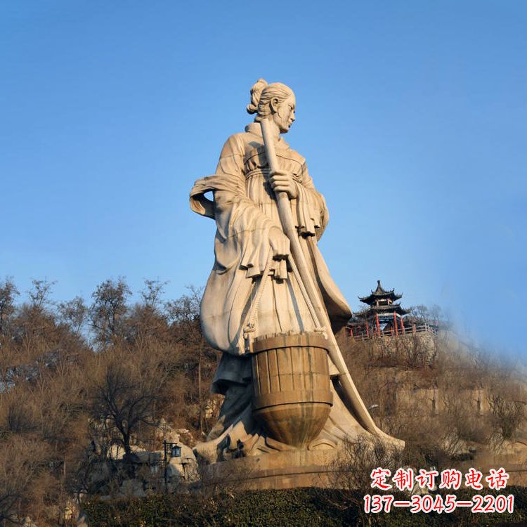 威海重温历史的美女雕塑