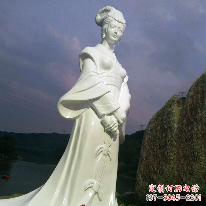 威海传承美丽传说——西施汉白玉石雕像