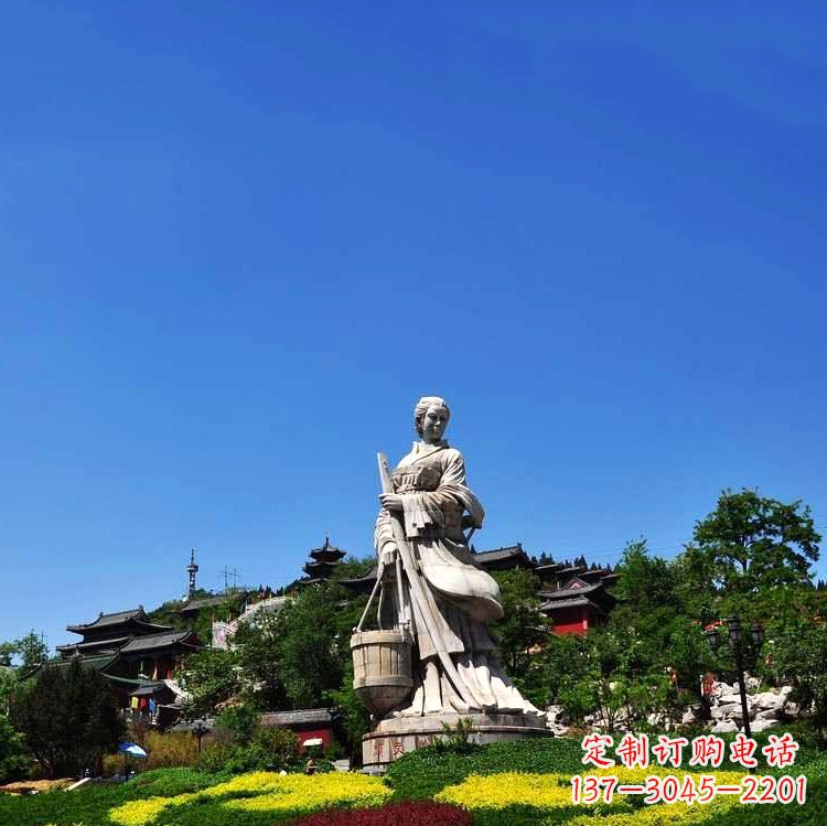 威海美女雕塑,用精美石料表现传统美