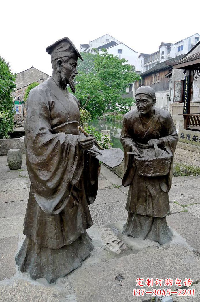 威海经典雕塑:王羲之情景小品