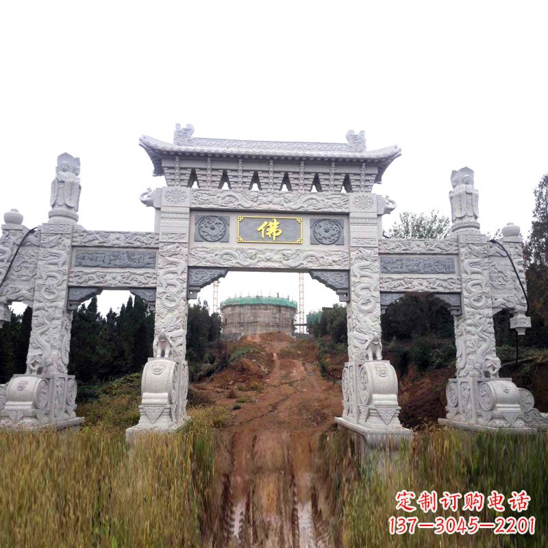 威海景区入口石牌坊