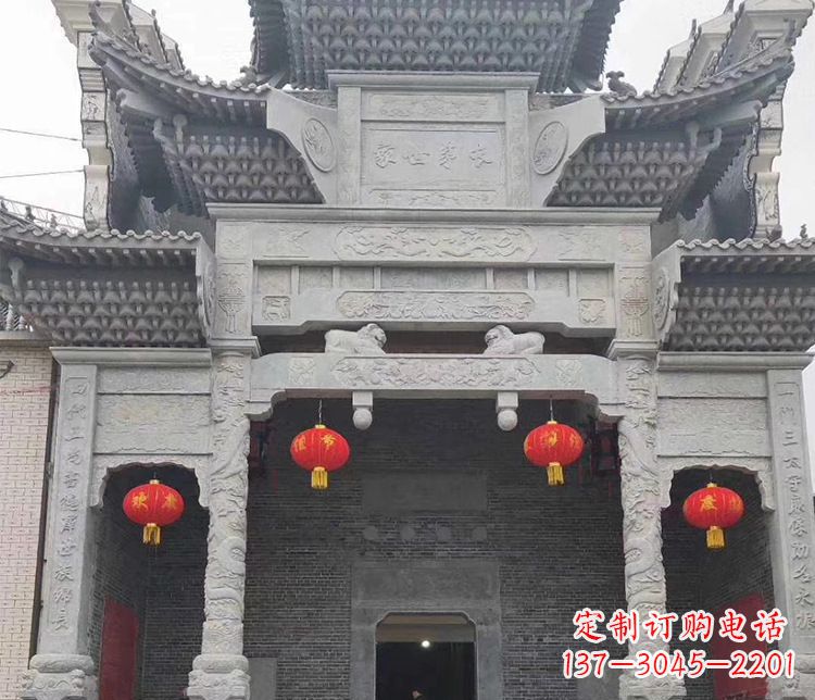 威海中领雕塑:专业定制牌坊石雕