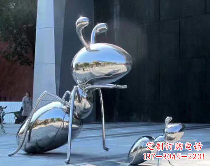 威海不锈钢蚂蚁雕塑,抛光镜面,精致精美