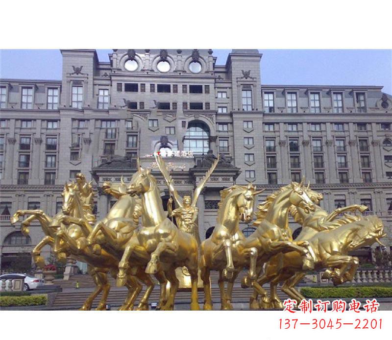 威海阿波罗战车铜雕,雕刻令人惊叹