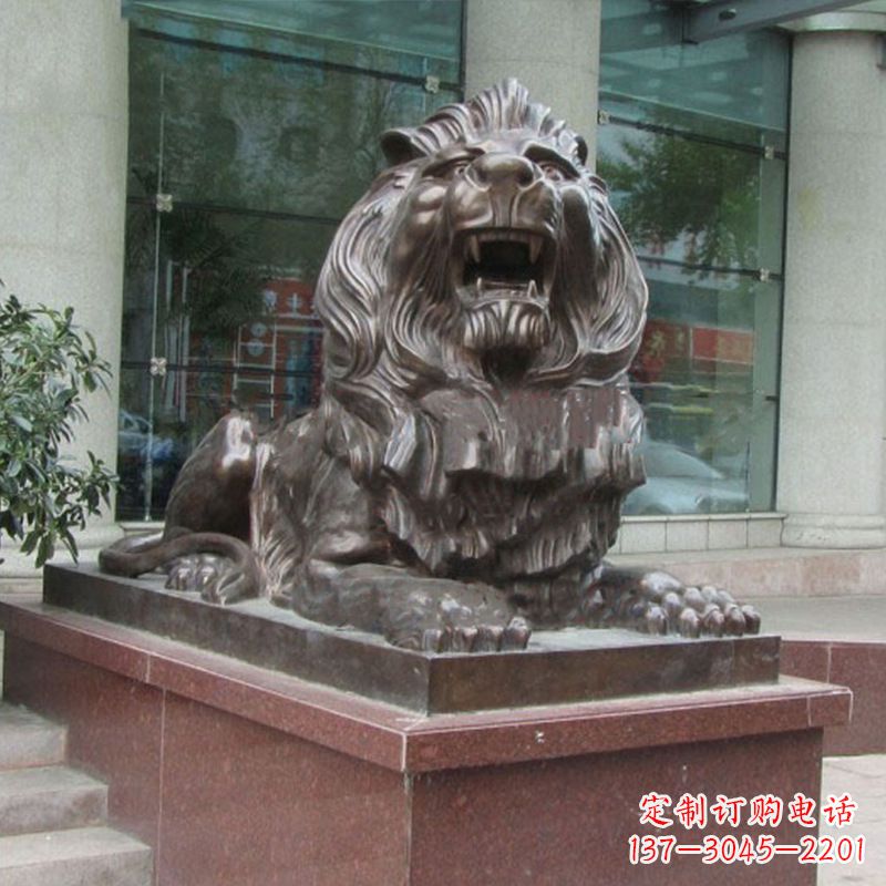 威海传统工艺,百年老店,狮子铜雕塑