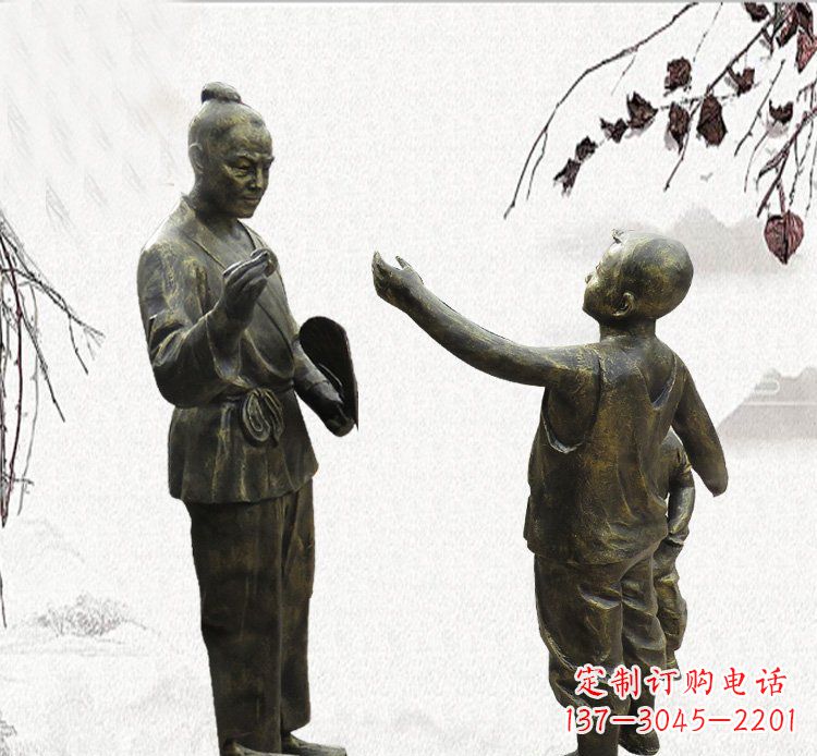 威海孔融让梨铜雕,专业定制高品质