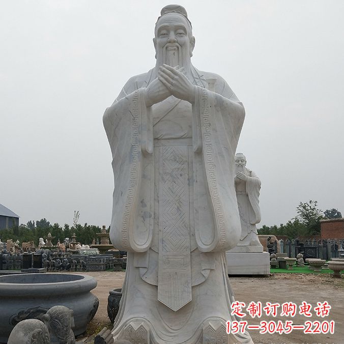 威海传承自然美学,济南中领雕塑青铜孔子雕塑