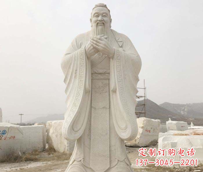 威海以孔子崇高形象设计独一无二的雕塑