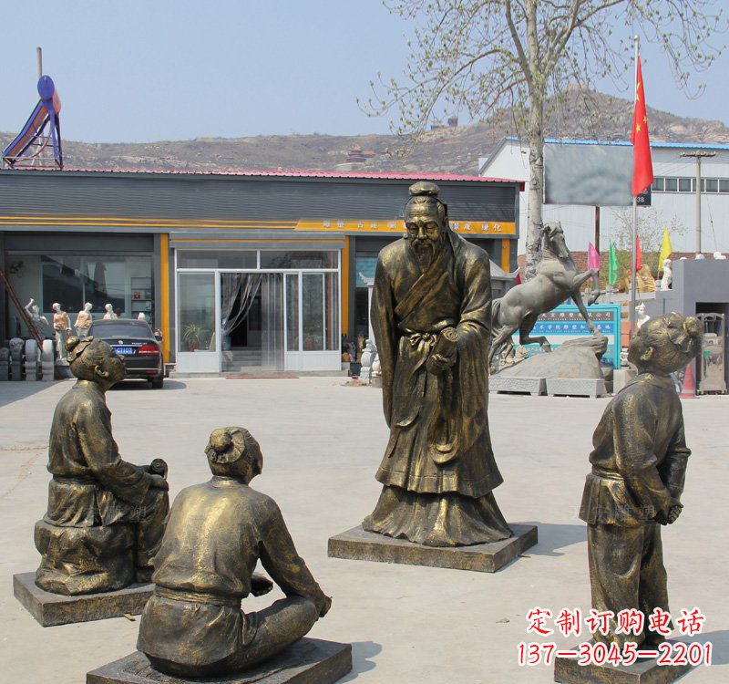 威海经典孔子雕塑,悠久文化传承