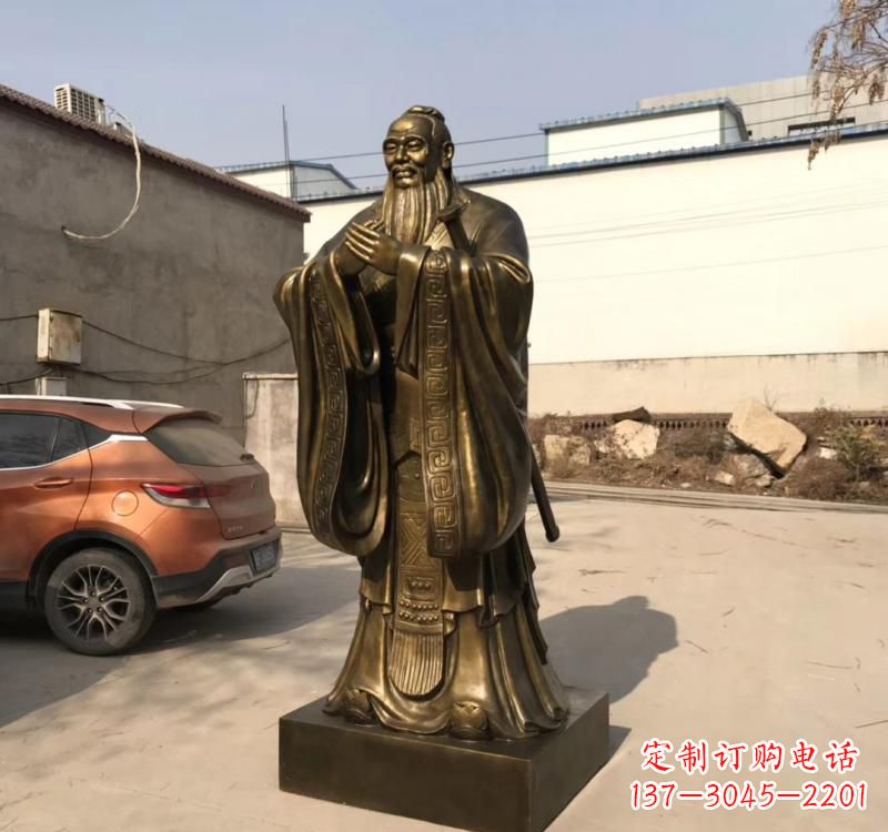 威海孔子名人铜雕