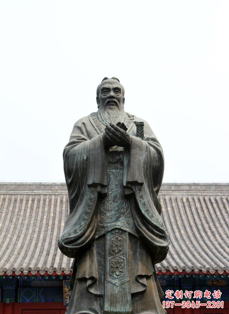 威海高雅古典,孔子青铜雕塑