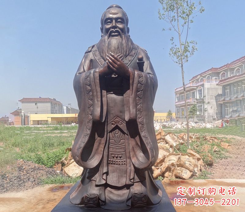 威海拥有历史传承的孔子铜雕