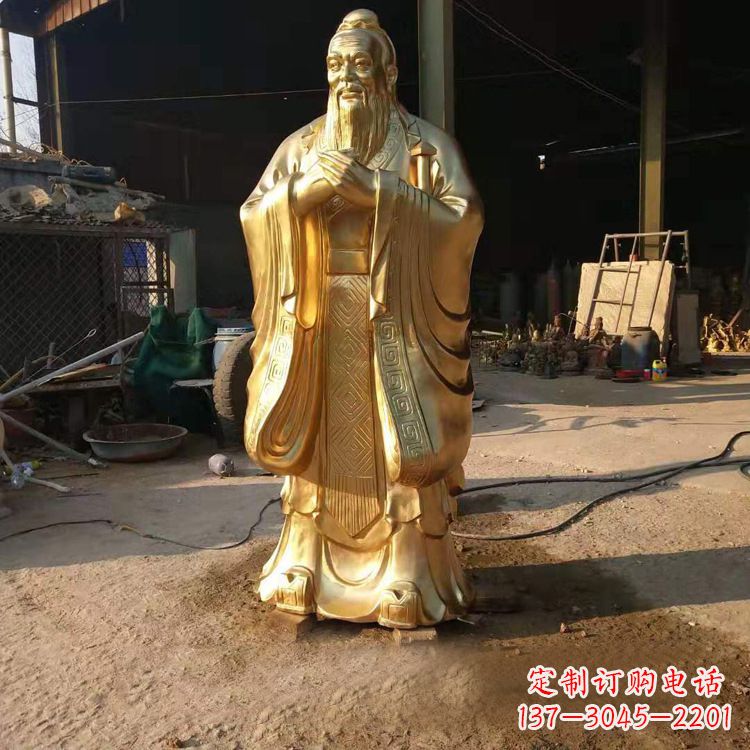 威海以孔子为精髓的青铜雕塑
