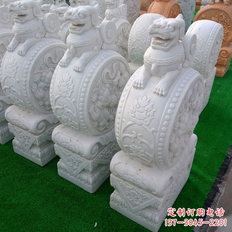 威海老石雕门墩虎