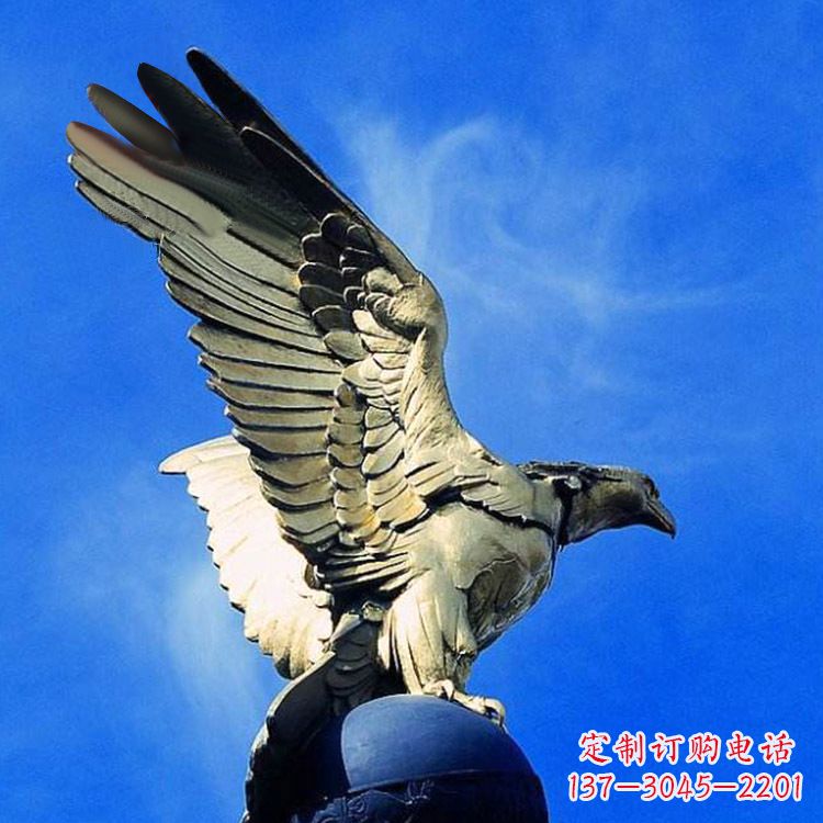 威海唯美老鹰玻璃钢仿铜雕塑玻璃钢雕塑以其简约…