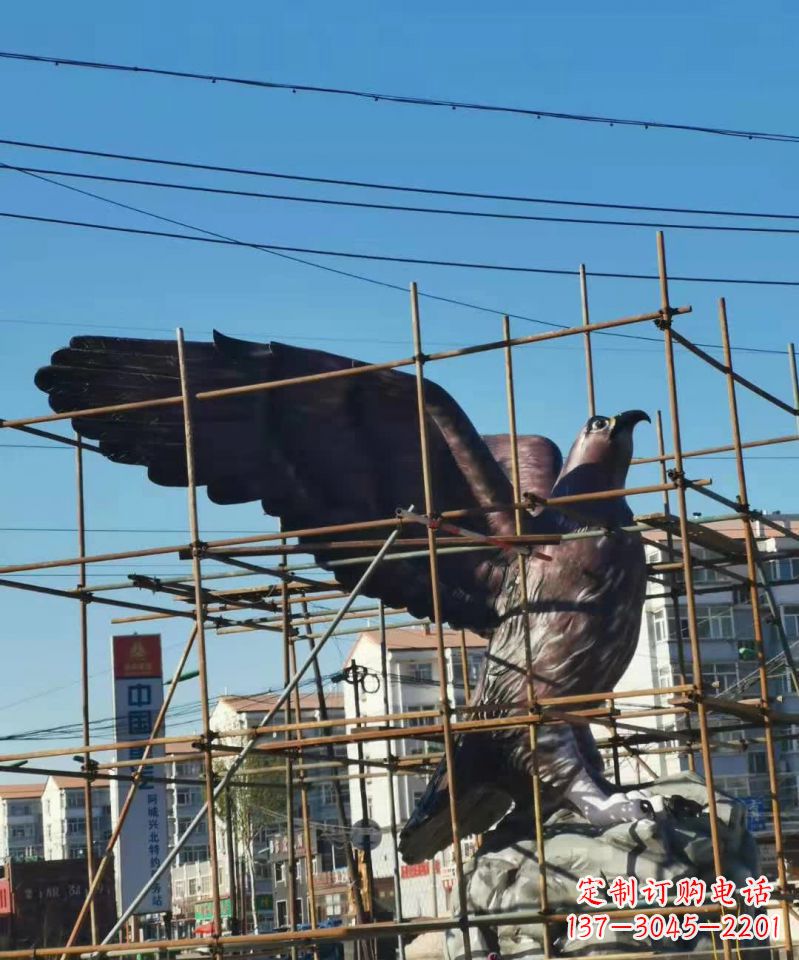 威海高雅精致精美老鹰铜雕