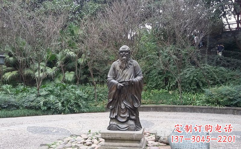 威海老子古代名人铜雕 (3)