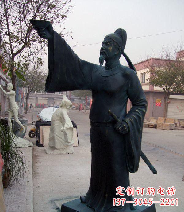 威海李白诗仙铜雕，精美制作，永久传承