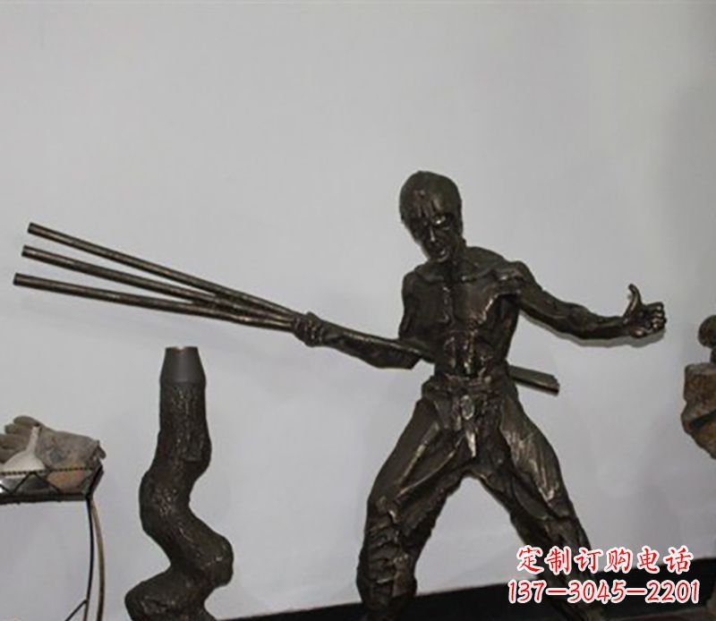 威海海量李小龙铜雕尽显功夫之美