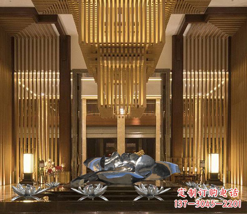 威海专业定制莲花不锈钢雕塑