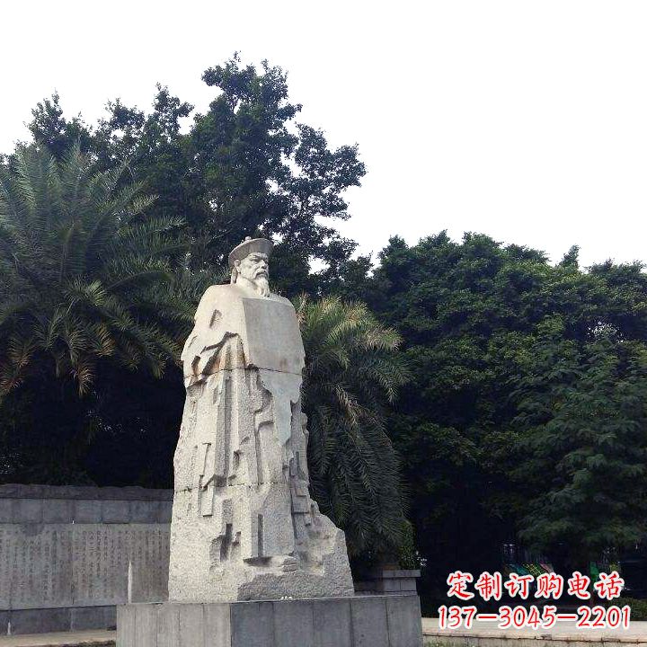 威海林则徐石雕塑,融合古典韵味与现代气息