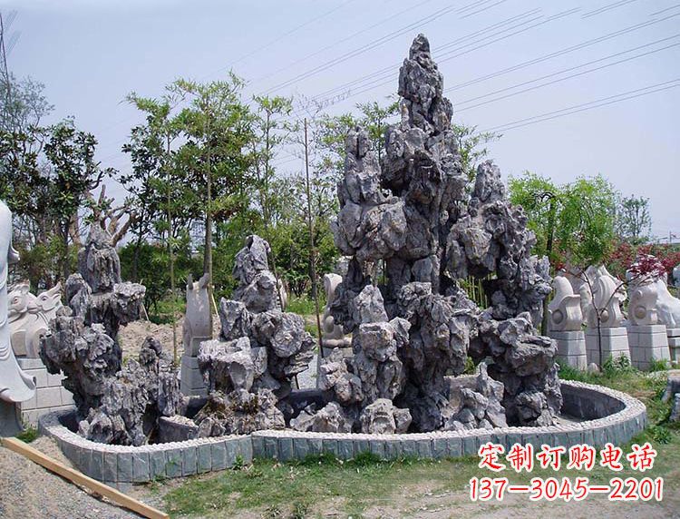 威海用心雕刻，灵璧石奇石假山雕塑