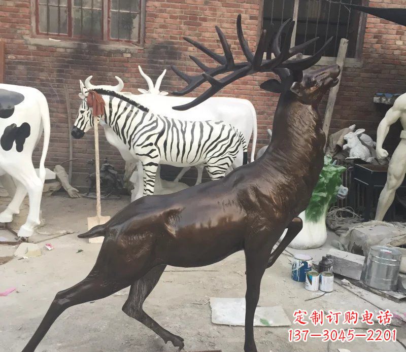 威海羚羊公园动物铜雕,欣赏自然之美