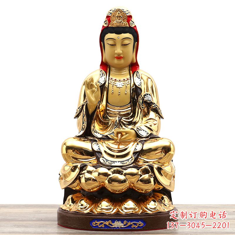 威海荣耀观世音,精巧纯铜雕塑