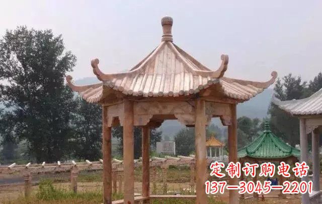威海营造古朴悠然的凉亭石雕