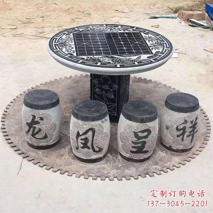 威海仿古雕塑石桌凳,带来雍容华贵气质