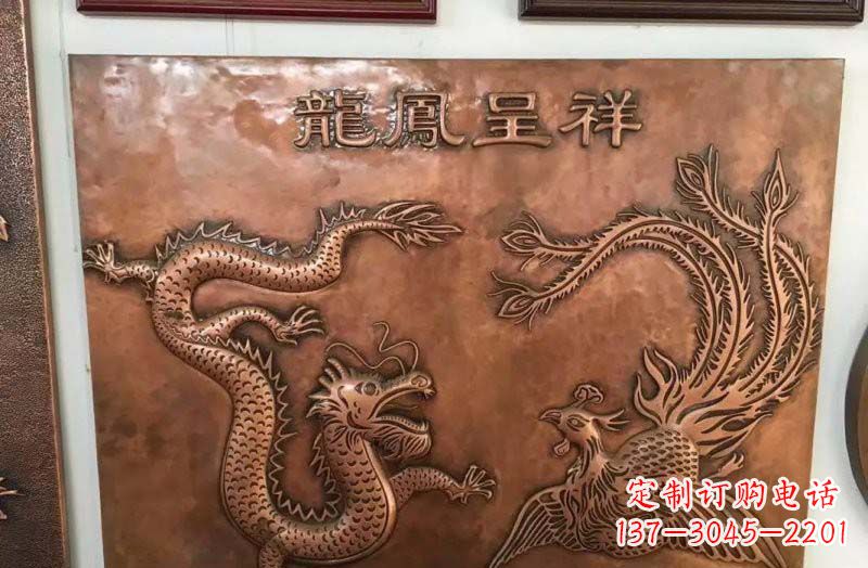 威海中领雕塑|传统铜雕龙凤精美雕塑