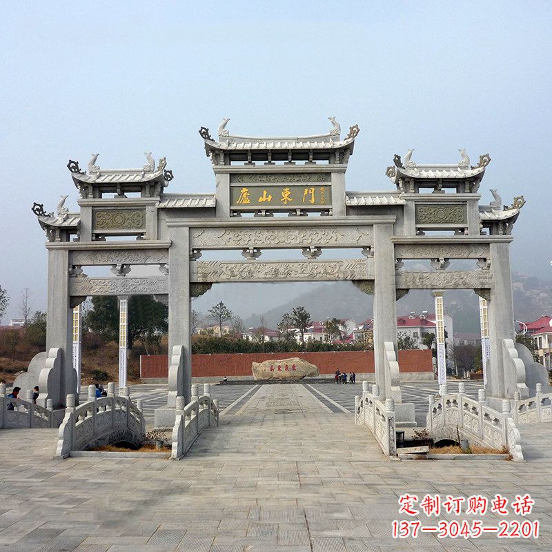 威海庐山大门石牌坊雕塑特色产品介绍