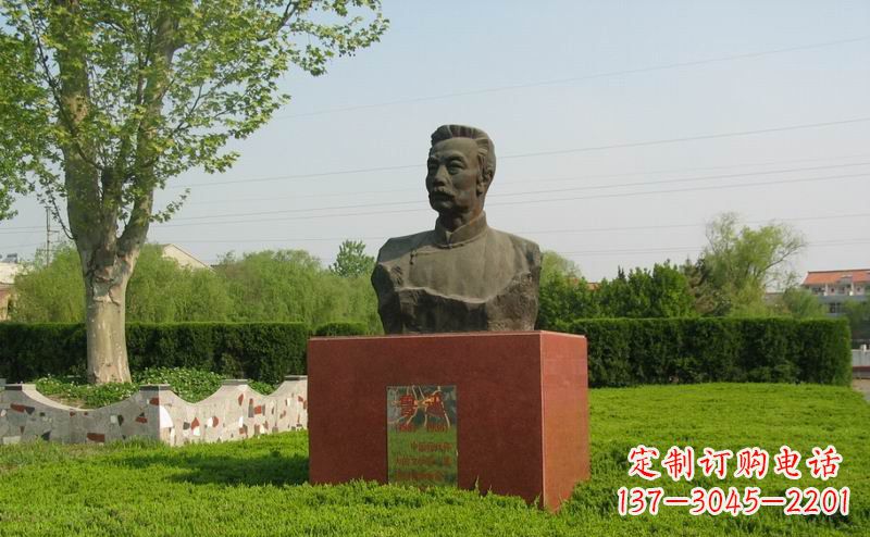 威海鲁迅胸像近代名人铜雕,荟萃中国精神精髓
