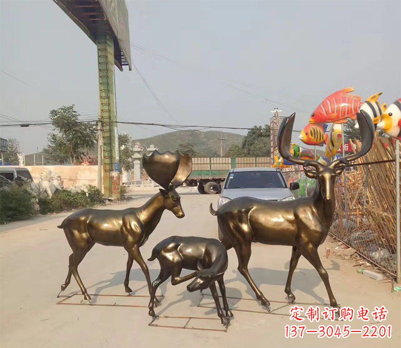 威海优雅古典风格的动物铜雕