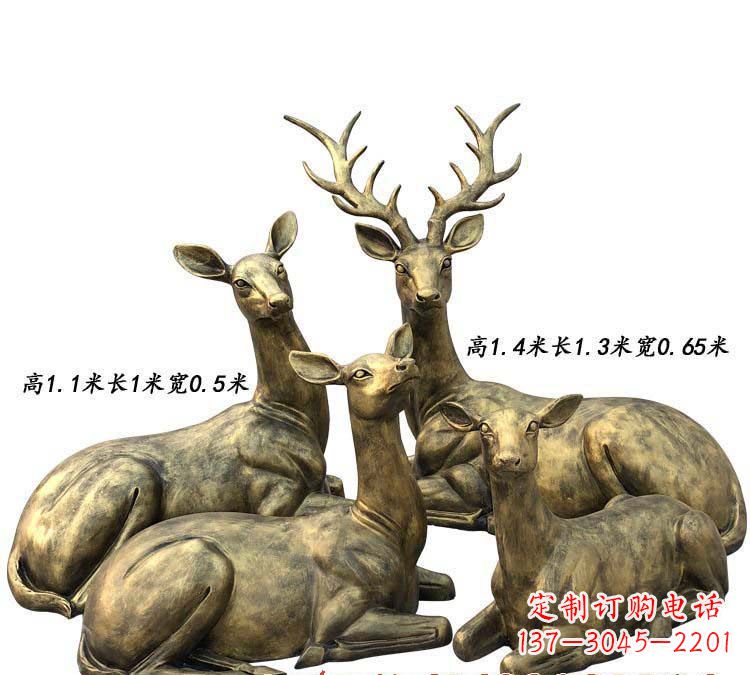 威海精致鹿群铜雕,雕刻出无可比拟的优雅