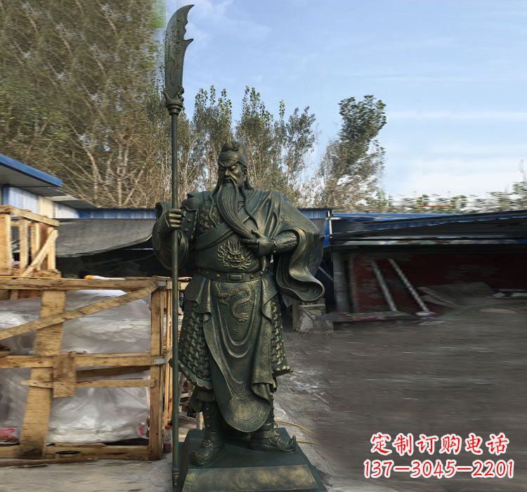 威海中领雕塑公司推出的关公铜雕,将给您的家和…