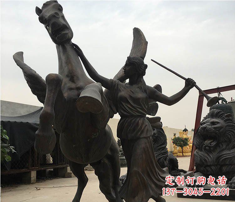威海马动物铸铜广场铜雕摆件 (2)